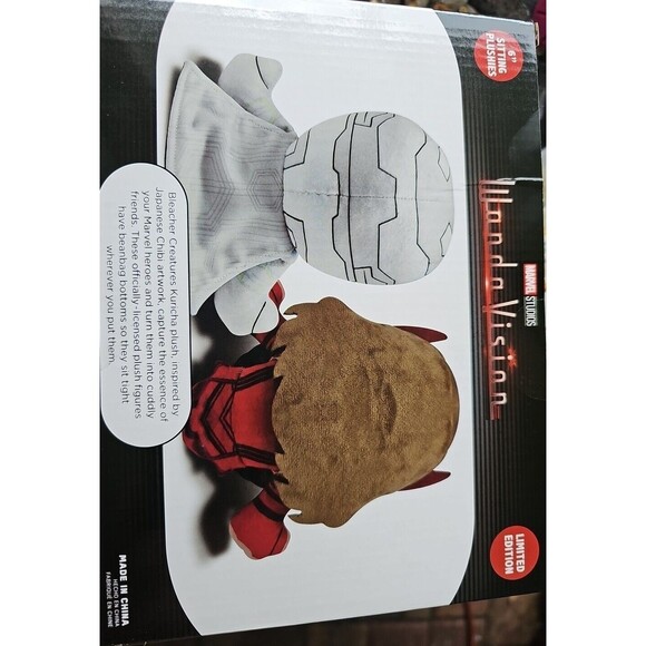 NEW Marvel Studios Wanda Vision Scarlet Witch & Vision Kuricha Chibi Plush - Picture 3 of 6
